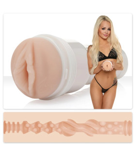 Мастурбатор вагина в колбе Fleshlight Girls Elsa Jean, киберкожа, бежевый, 23 х 8 см - No Taboo