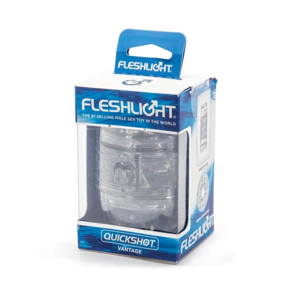 Мастурбатор хай-тек Fleshlight Quickshot, рельефный, киберкожа, прозрачный, 11 х 7 см фото №2 — секс игрушки: Украина, NO TABOO