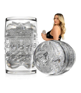Мастурбатор двухсторонний вагина и анус Fleshlight Quickshot Mia Malkova, киберкожа, прозрачный, 11.2 х 9 см - No Taboo