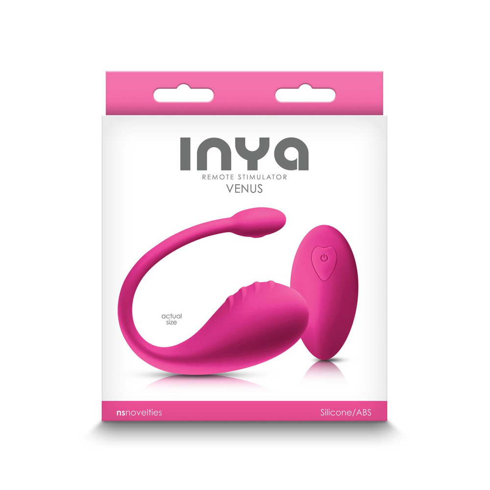 Виброяйцо с пультом Inya Venus NS Novelties, силиконовое, розовое, 20 х 3.5 см фото №2 — секс игрушки: Украина, NO TABOO