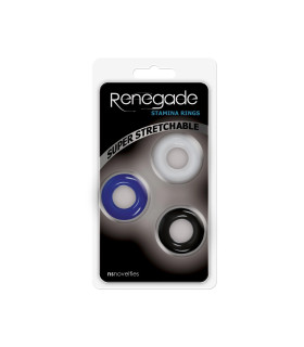 Набір ерекційних кілець NS Novelties Renegade різнокольорові, 3 шт - No Taboo