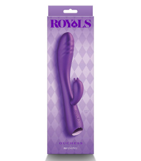 Вібратор-кролик Royals Duchess NS Novelties, силіконовий, фіолетовий, 21 х 3.5 см - No Taboo