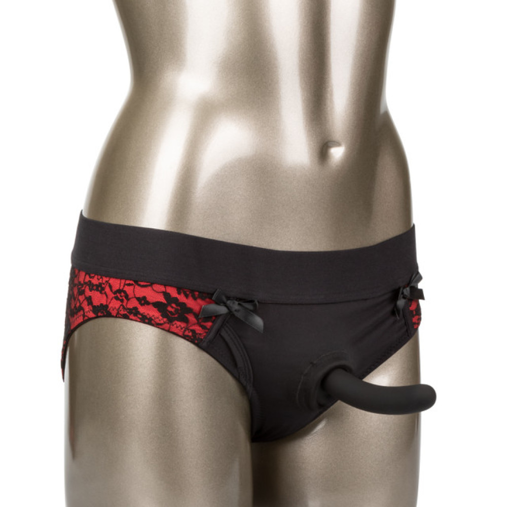 Страпон на трусиках L/XL Scandal California Exotics, силиконовый, черный, 12.7 х 3.2 см фото №0 — секс игрушки: Украина, NO TABOO