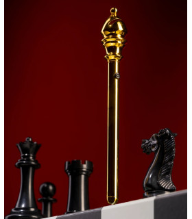 Вібратор у вигляді шахової фігури Bishop UPKO The Chess Collection металевий, золотий, 14 х 0.8 см - No Taboo