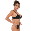 Трусики сексуальные с интимным вырезом S/M Daring Intimates, полупрозрачные, черные, фото №3 — секс шоп Украина, NO TABOO
