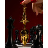 Анальная пробка в виде шахматной фигуры UPKO The Chess Collection Chess King металлическая, золотая, 14 х 4.5 см фото №1 — секс игрушки: Украина, NO TABOO