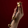 Вагинальные шарики The Chess Queen UPKO The Chess Collection металлические, черно-золотые, 22 х 2.5 см фото №2 — секс игрушки: Украина, NO TABOO