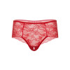 Трусики эротичные кружевные с интимными вырезом S/M Ella Daring Intimates, красные, фото №3 — секс шоп Украина, NO TABOO