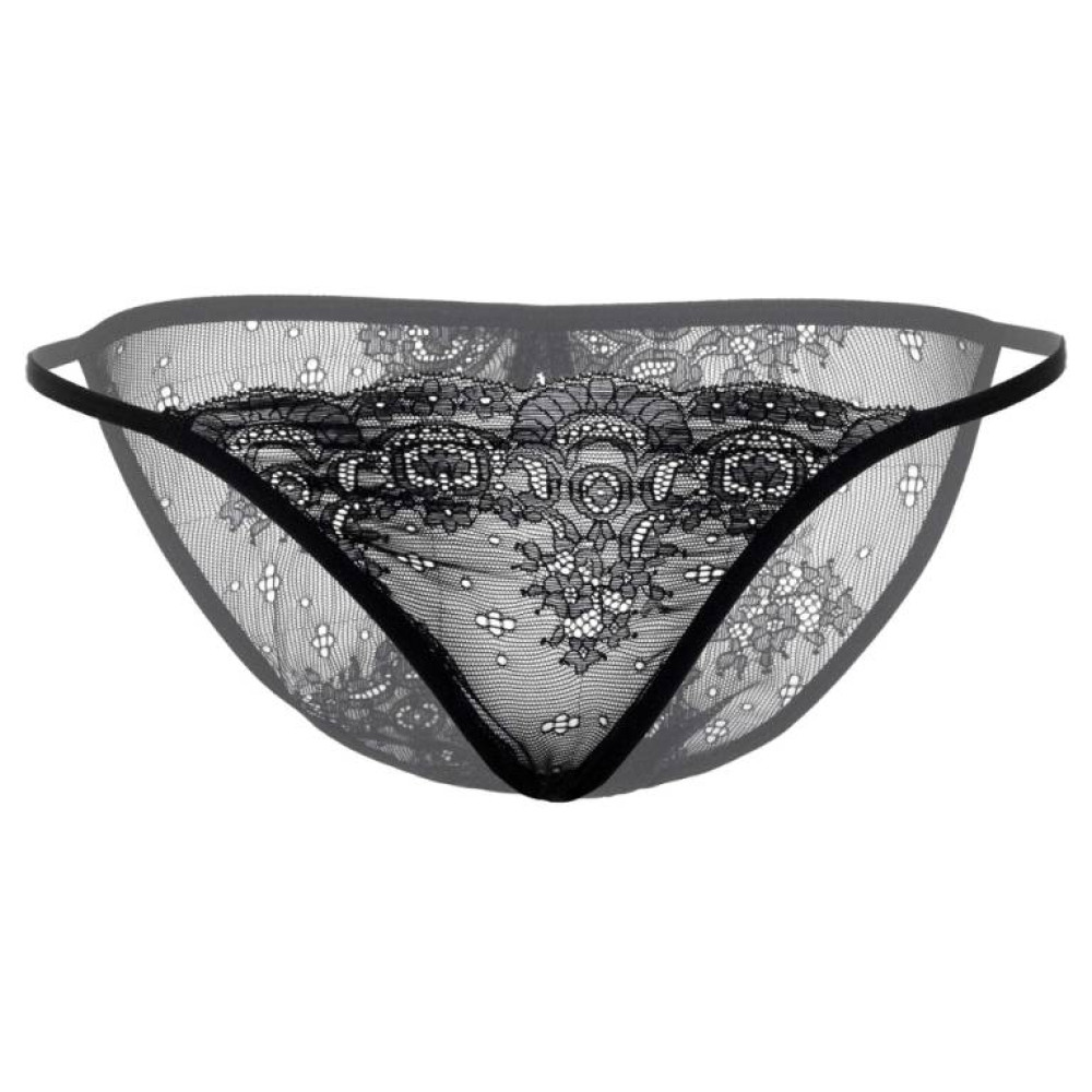 Трусики сексуальные с интимным вырезом One Size Natalia Daring Intimates, черные, фото №4 — секс шоп Украина, NO TABOO