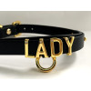 Чокер M с надписью Lady от UPKO, из кожи, черный с золотой фурнитурой, фото №5 — секс шоп Украина, NO TABOO