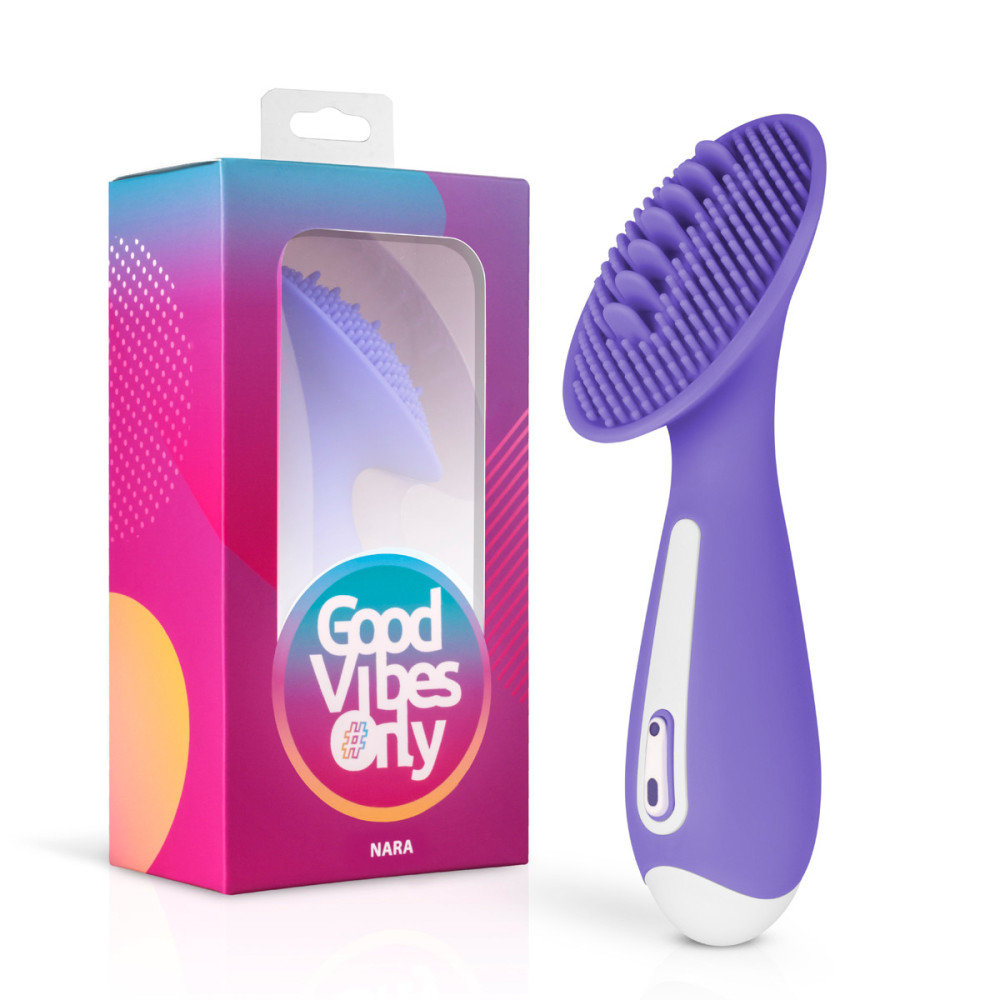 Вибратор для клитора рельефный Nara Good Vibes Only, силиконовый, фиолетовый фото №0 — секс игрушки: Украина, NO TABOO