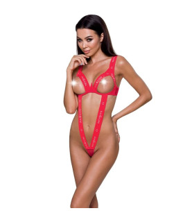 Боди эротичное с открытой грудью S/M Kyouka Passion, красное - No Taboo