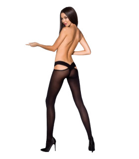 Колготы эротичные с вырезами XS/S Tiopen 005 Passion, черные - No Taboo