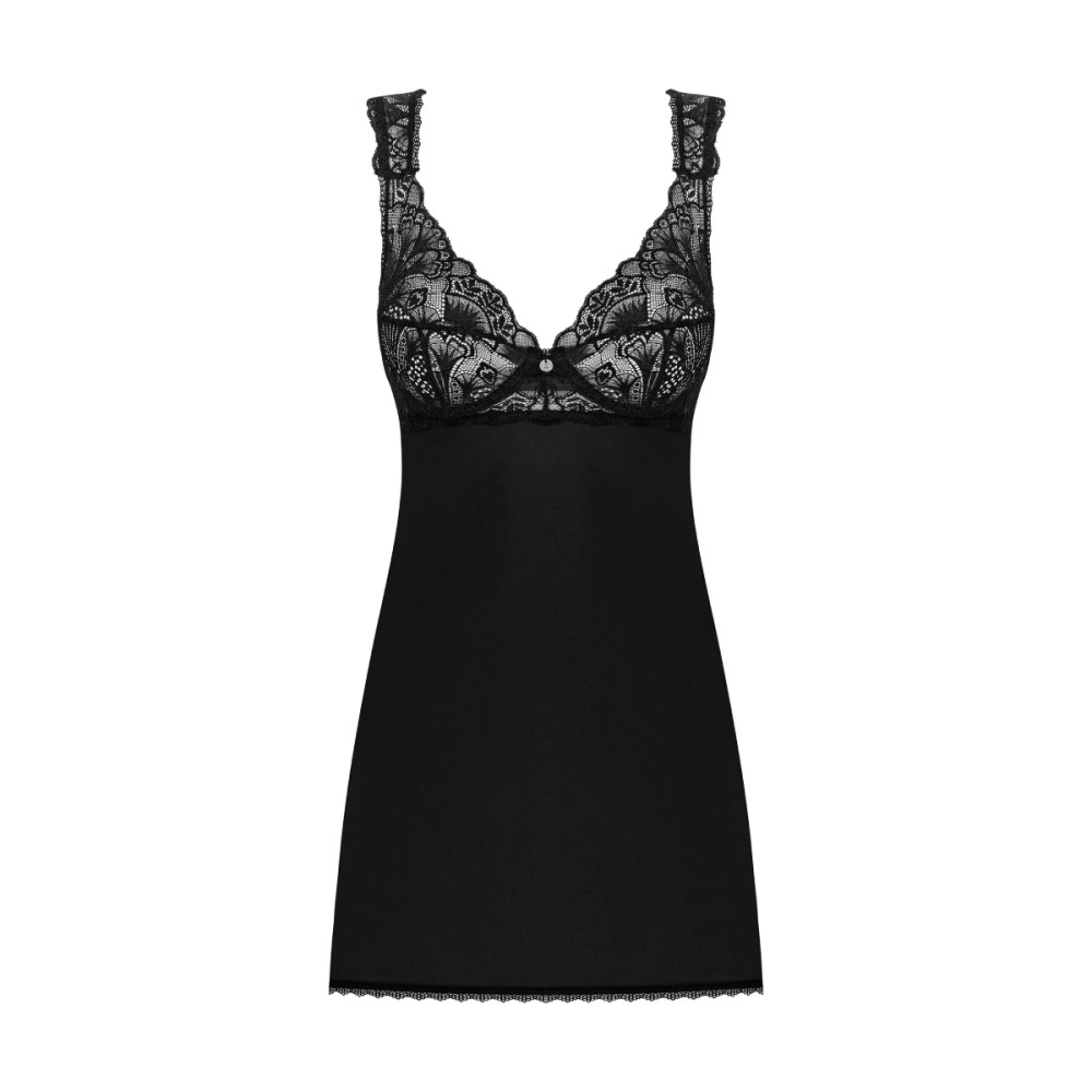 Пеньюар соблазнительный XS/S Donna Dream Obsessive, черный, фото №3 — секс шоп Украина, NO TABOO