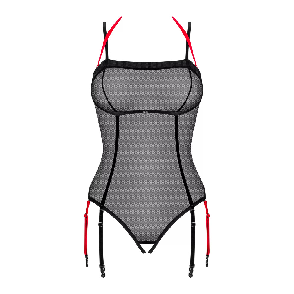 Боди сексуальное с интимным вырезом XS/S Glandez Obsessive, черное, фото №3 — секс шоп Украина, NO TABOO