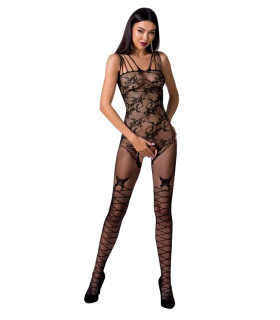 Бодистокинг эротичный с интимным вырезом One Size BS076 Passion, черный - No Taboo