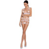 Платье эротичное с перфорацией One Size BS089 Passion, белое, фото №1 — секс шоп Украина, NO TABOO