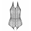 Боди эротичное с интимным вырезом One Size BS087 Passion, черное, фото №3 — секс шоп Украина, NO TABOO