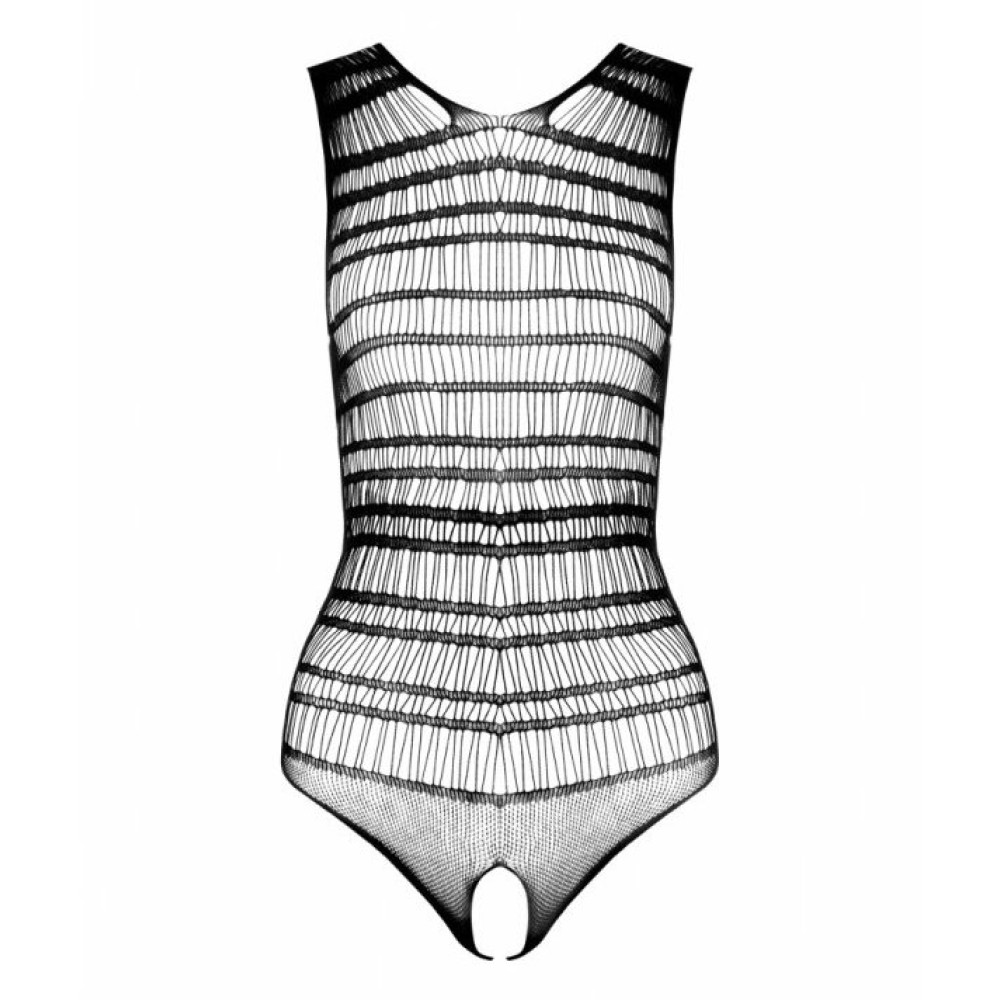 Боди эротичное с интимным вырезом One Size BS086 Passion, черное, фото №3 — секс шоп Украина, NO TABOO