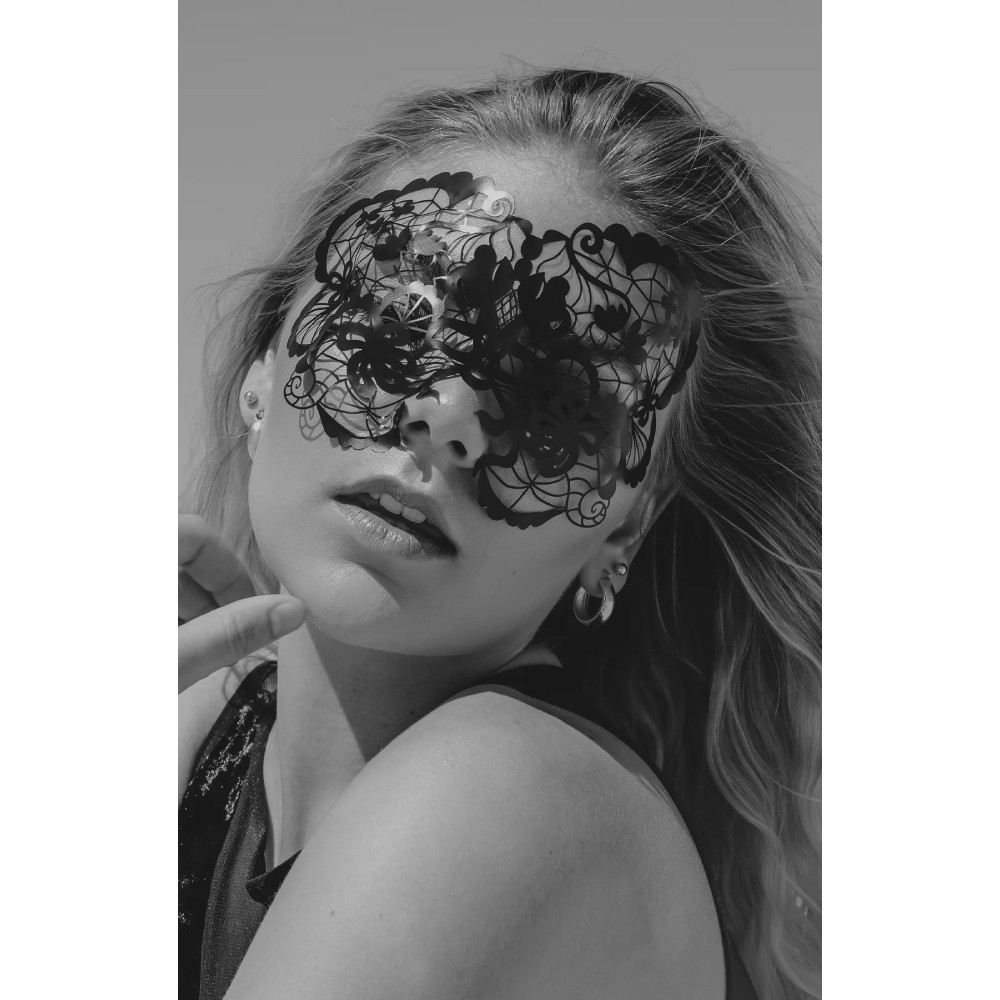 Самоклеящаяся виниловая маска Anna Bijoux Indiscrets, черная, One Size, фото №3 — секс шоп Украина, NO TABOO