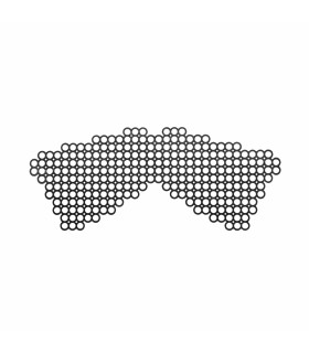 Самоклеюча вінілова маска Erika Bijoux Indiscrets, чорна, One Size - No Taboo