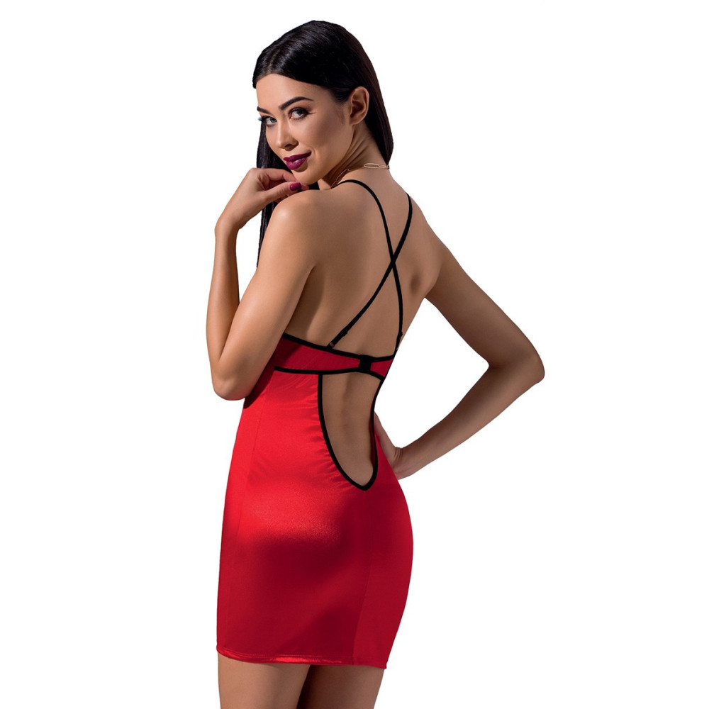 Платье сексуальное с открытой грудью S/M Femmina Passion, красное, фото №2 — секс шоп Украина, NO TABOO