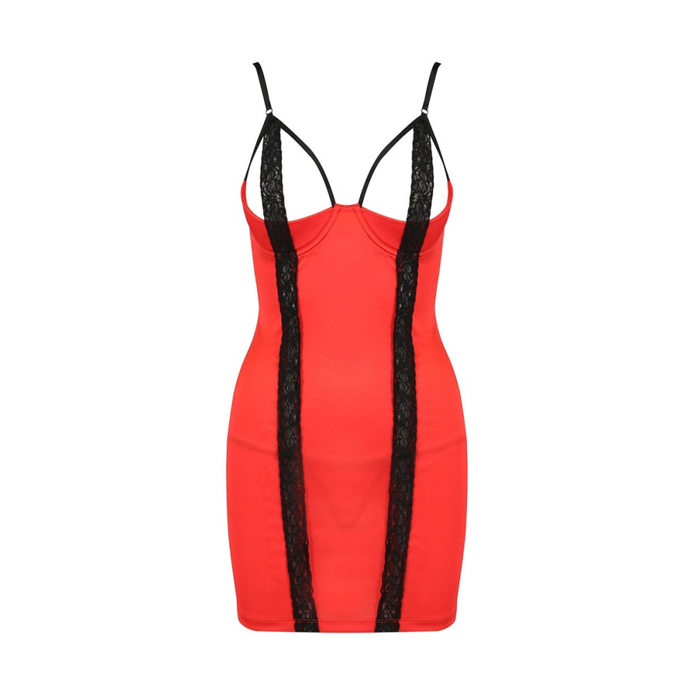 Платье сексуальное с открытой грудью S/M Femmina Passion, красное, фото №3 — секс шоп Украина, NO TABOO
