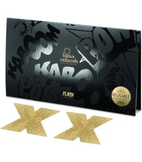 Пестиси у вигляді хрестів Bijoux Indiscrets, золоті - No Taboo