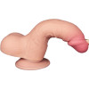 Фаллоимитатор реалистичный с двойной плотностью Sliding-Skin Lovetoy, на присоске, бежевый, 19.5 х 3.6 см фото №3 — секс игрушки: Украина, NO TABOO