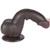 Фаллоимитатор реалистичный с двойной плотностью Sliding-Skin Lovetoy, на присоске, коричневый, 19.5 х 3.6 см фото №3 — секс игрушки: Украина, NO TABOO