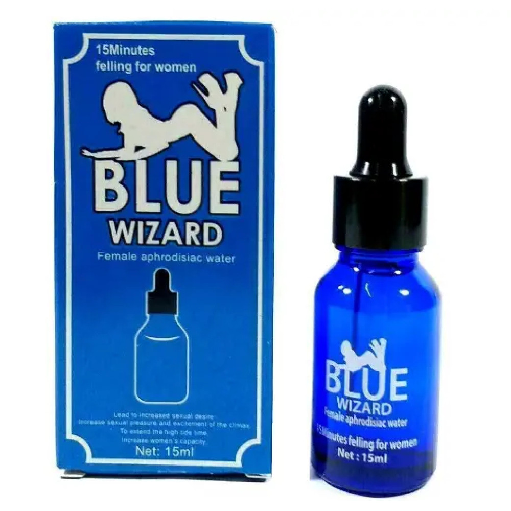 Капельки для разогрева для женщин Blue Wizard, 15 мл, фото №0 — секс шоп Украина, NO TABOO