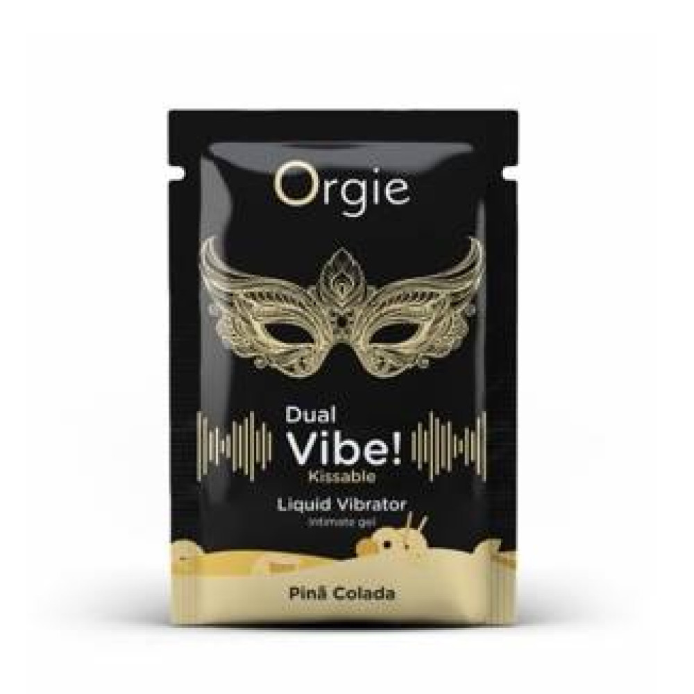 Пробник Жидкий вибратор Orgie Dual Vibe со вкусом Пина Колада, 1 мл (333695)