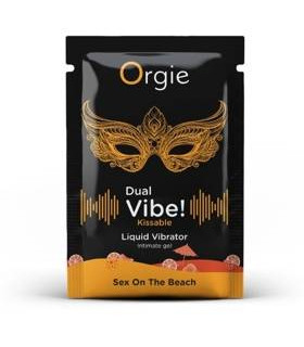 Пробник жидкого вибратора Orgie Dual Vibe со вкусом Секс на пляже, 1 мл - No Taboo