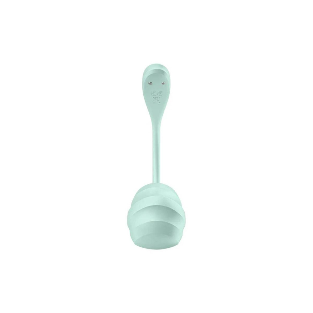 Виброяйцо Satisfyer Smooth Petal с приложением, мятное, 23.5 х 3.5 см фото №3 — секс игрушки: Украина, NO TABOO