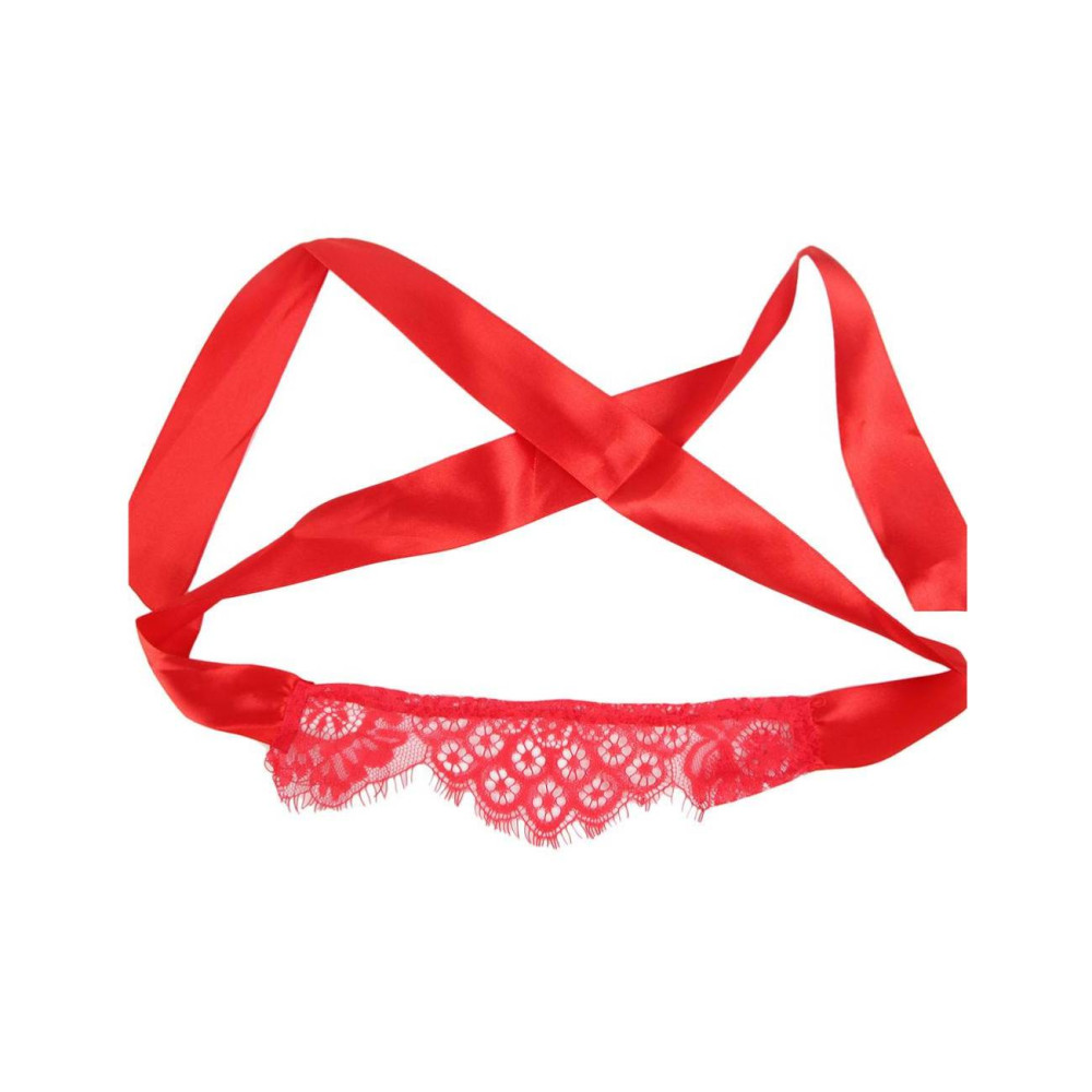 Боди кружевное Star Night Lace Teddy XS-S, с повязкой на глаза, красное, фото №4 — секс шоп Украина, NO TABOO