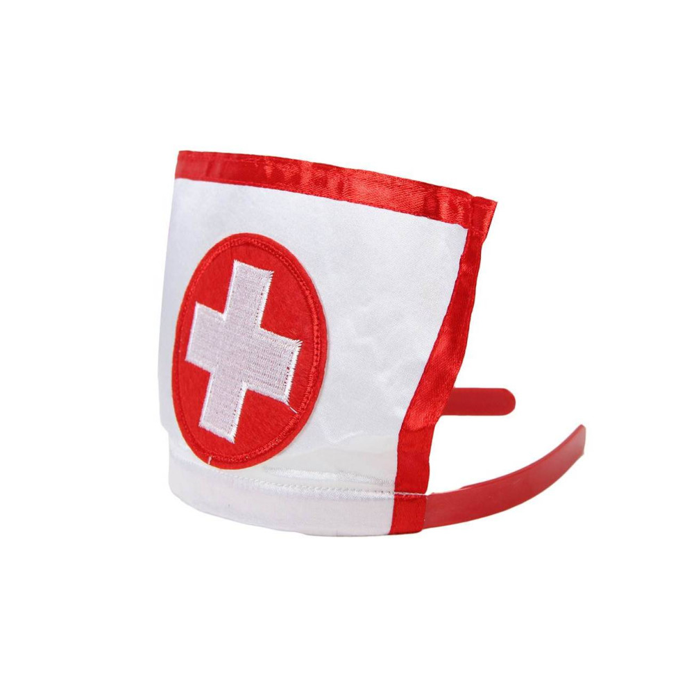 Костюм медсестри Star Night Sexy Nurse M-L, з обідком, білий, фото №4 — секс шоп Україна, NO TABOO