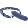  Кляп в виде пениса Taboom Silicone Supreme, силиконовый, синий, 3.5 см, фото №2 — секс шоп Украина, NO TABOO