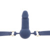  Кляп в виде пениса Taboom Silicone Supreme, силиконовый, синий, 3.5 см, фото №3 — секс шоп Украина, NO TABOO