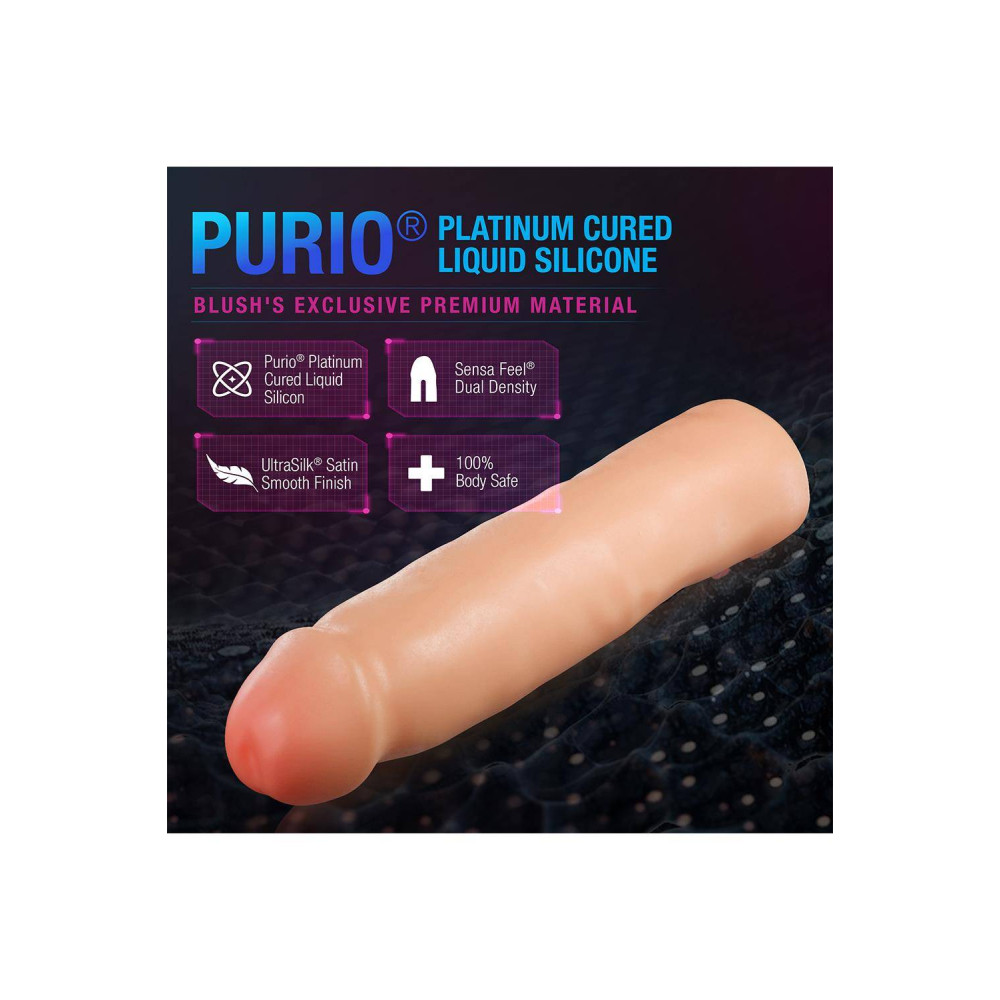 Насадка на пенис Blush Performance Plus удлиняющая, бежевая, 21.6 х 5 см фото №11 — секс игрушки: Украина, NO TABOO