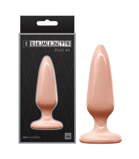 Анальная пробка NS Novelties, бежевая, 8.4 х 2.8 см - No Taboo