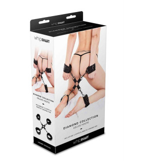 Крестовина с фиксаторами для рук и ног Whipsmart Deluxe Hogtie, черный - No Taboo