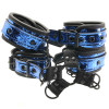 Крестовина с фиксаторами для рук и ног Whipsmart Deluxe Hogtie, синий, фото №2 — секс шоп Украина, NO TABOO