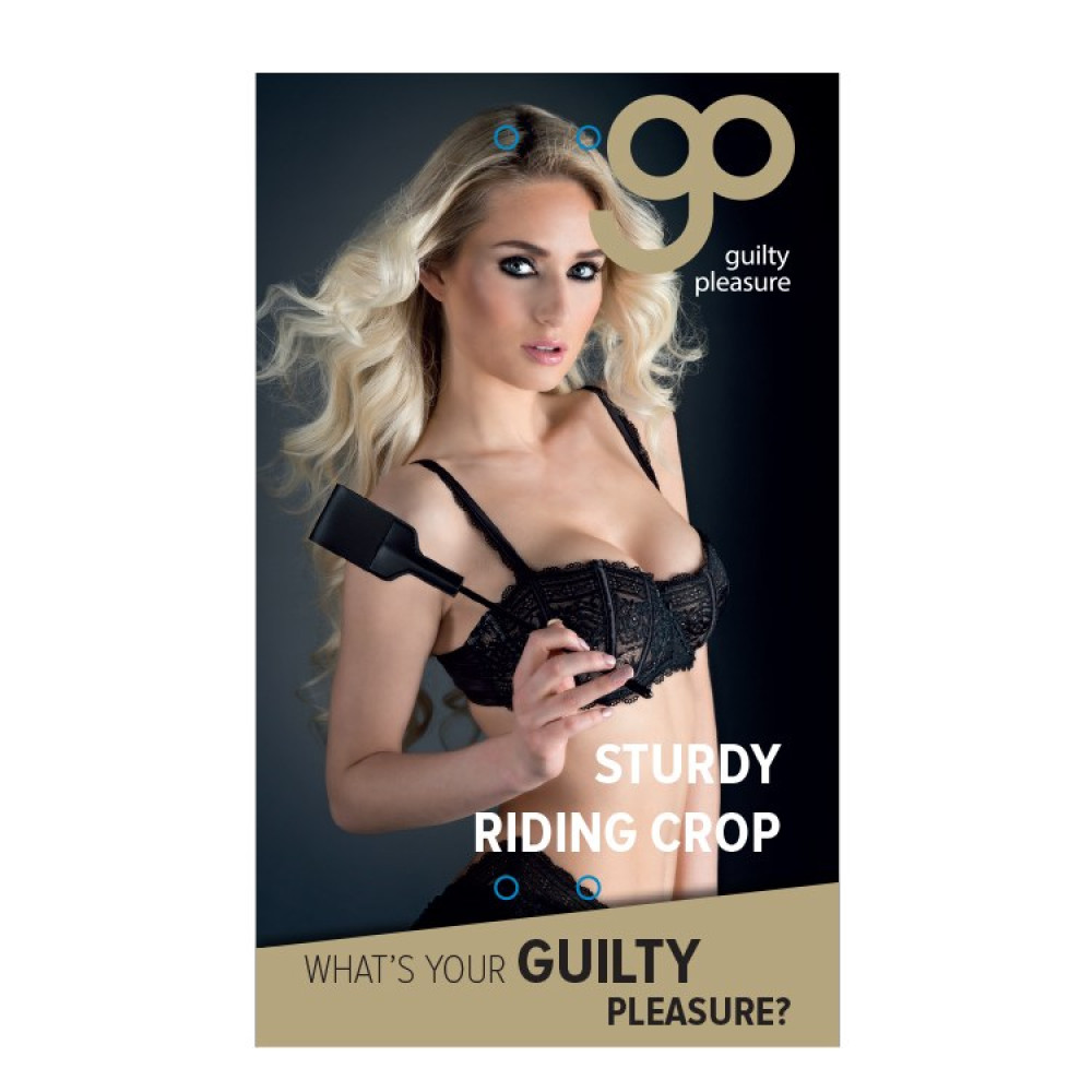 Стек из искусственной кожи Guilty Pleasure, черный, 30 см, фото №0 — секс шоп Украина, NO TABOO