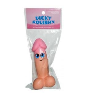Игрушка-антистресс Kheper Games Dicky Squishy в форме пениса, бежевая, 14 х 3.8 см - No Taboo