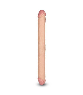Двусторонний фаллоимитатор реалистичный Lovetoy, бежевый, 45 х 4.5 см - No Taboo