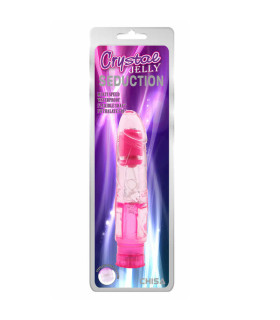Вибратор реалистичный Crystal Jelly, розовый, 16.2 х 3.5 см - No Taboo