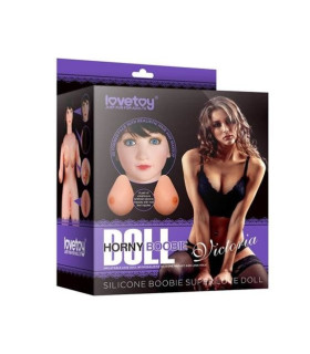 Кукла надувная с силиконовой грудью Love Doll Marilyn, брюнетка, 152 см - No Taboo