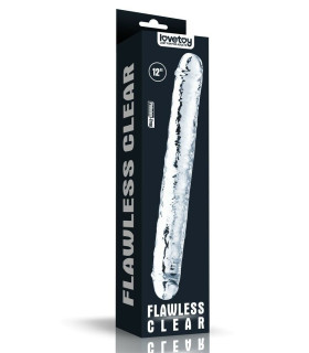Двойной фаллоимитатор Flawless Clear, прозрачный, 30 х 3.5 см - No Taboo