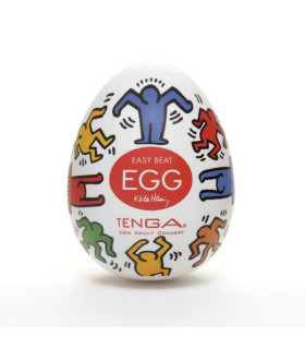 Мастурбатор Tenga Keith Haring Egg Dance, прозрачный - No Taboo