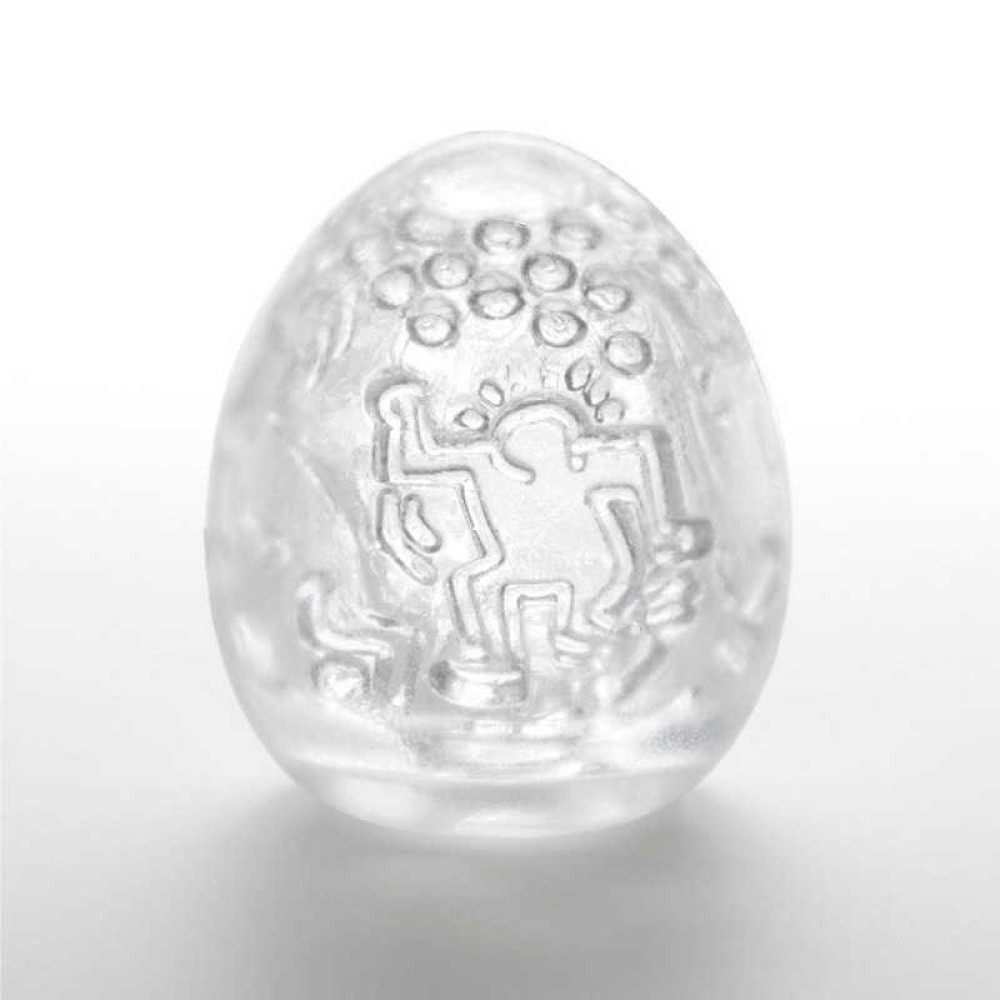 Мастурбатор Tenga Keith Haring Egg Dance, прозрачный фото №2 — секс игрушки: Украина, NO TABOO